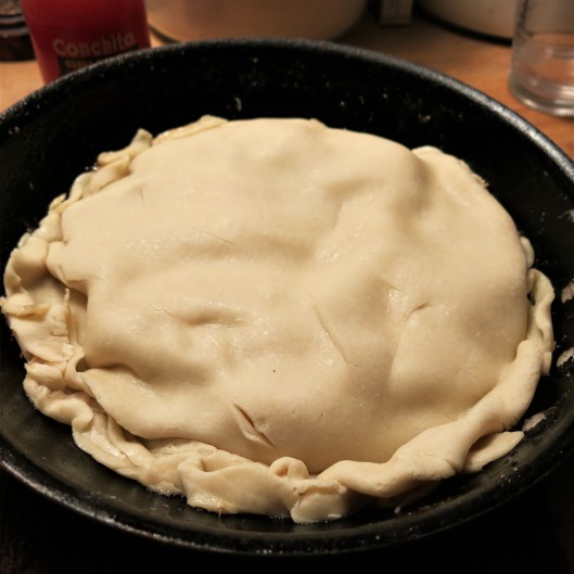 Winter Peach Tarte Tartin with Guava Glaze Ready for the Oven