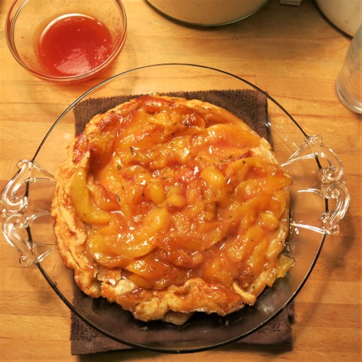Winter Peach Tarte Tartin with Guava Glaze