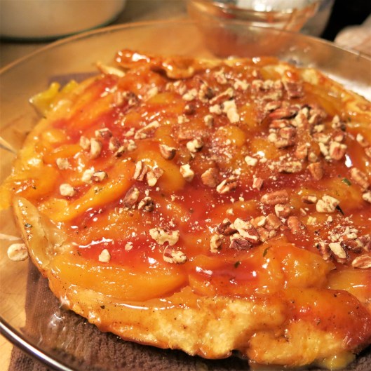 Winter Peach Tarte Tartin with Guava Glaze
