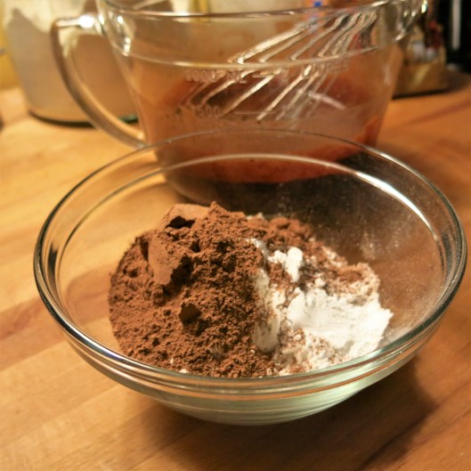 Dry Ingredients for Bumpy Road Brownies