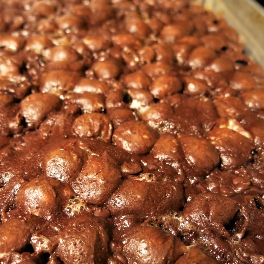 Bumpy Road Brownies just out of the oven!