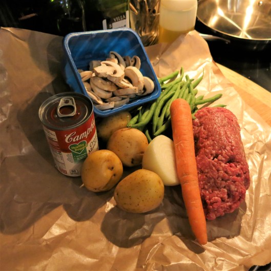 Ingredients for Beef, Potato and Green Bean Skillet Dinner