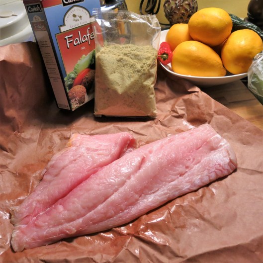 Falafel-Coated Snapper with Sautéed Vegetable Mélange