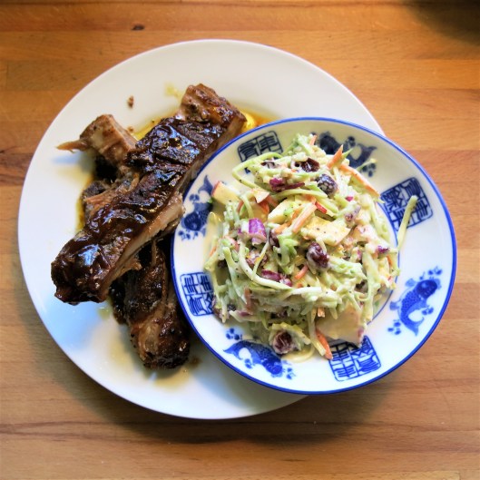 Broccoli-Apple Slaw with Cranberries and a Creamy Citrus Dressing