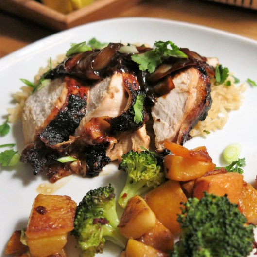 Baked Chicken with General Tso's-Orange Sauce