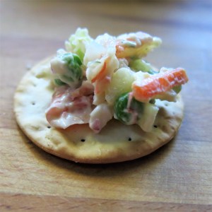 Sea Legs & Sweet Pea Salad with Lemon-Yogurt Dressing