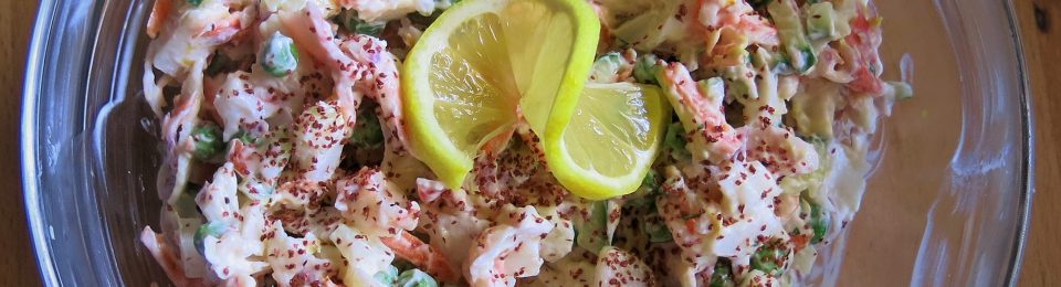 Sea Leg™s & Sweet Pea Salad with Lemon-Yogurt Dressing