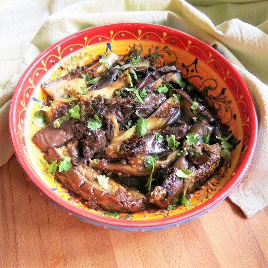 Roasted Eggplant Wedges with Soy-Balsamic Glaze