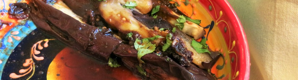 Roasted Eggplant Wedges with Soy-Balsamic Glaze
