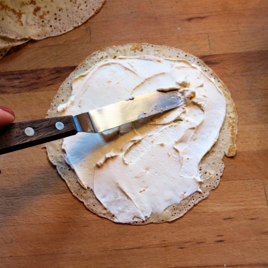 Crêpes with Ricotta-Mascarpone Filling & Strawberries