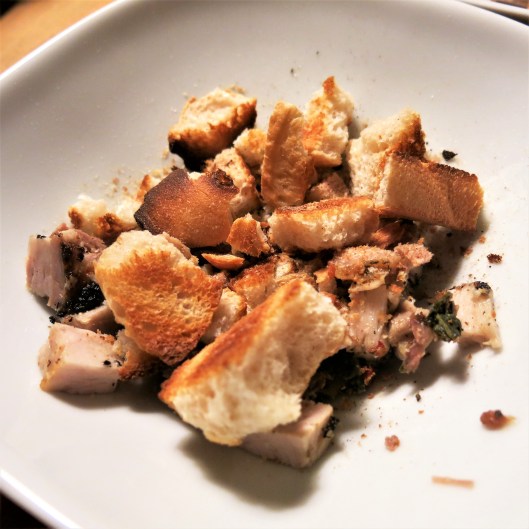 Bread and Roast Pork with Mediterranean Bean, Sausage & Kale Souppa