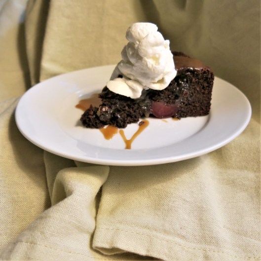 One Layer Chocolate-Cherry Cake