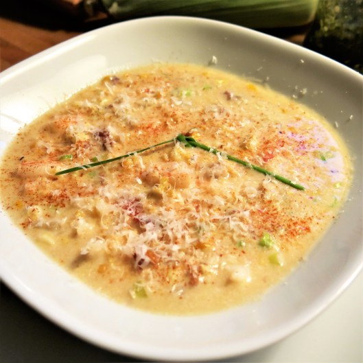 Shrimp-Corn Chowder with Bacon and Scallions