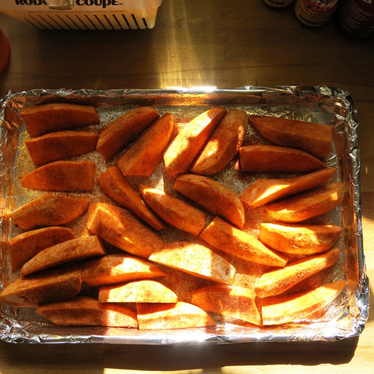 Spicy Roasted Sweet Potato Wedges