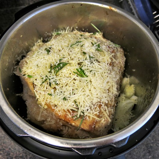 Pork Butt with Parmesan-Garlic-Rosemary Stuffing