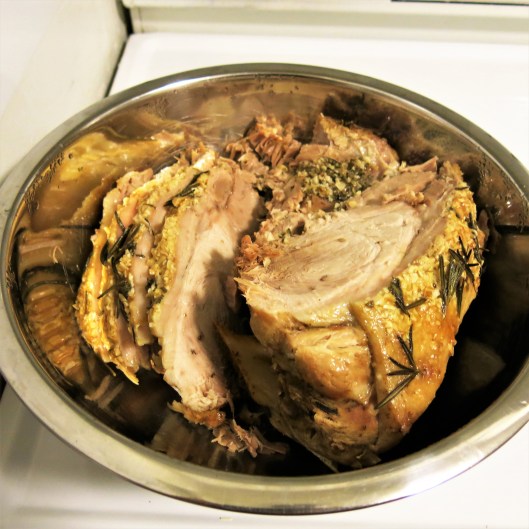 Pork Butt with Parmesan-Garlic-Rosemary Stuffing