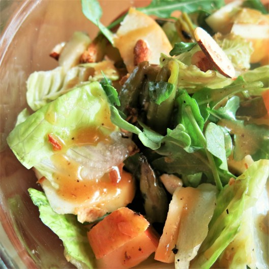 Tossed Salad with Apple Cider-Shallot and Mustard Vinaigrette