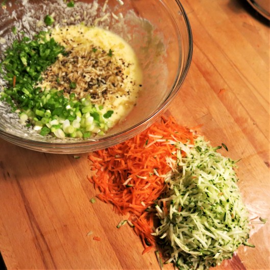 Crispy Zucchini—Carrot and Parmesan Fritters