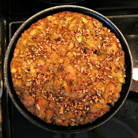 Bread Stuffing with Leeks, Celery and Herbs with Browned Butter
