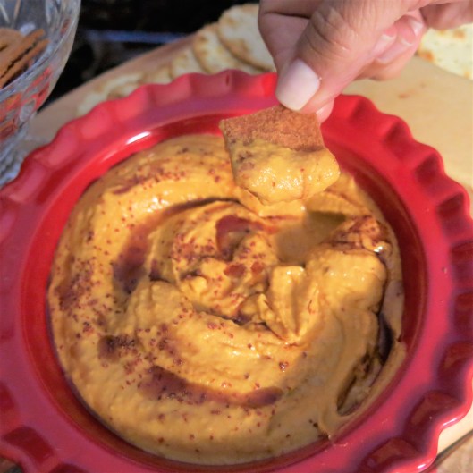Hummus with Pumpkin and Roasted Pepper