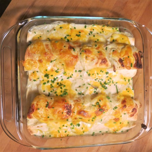 Chicken Pot Pie Enchiladas