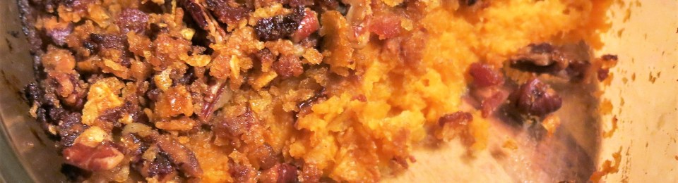 Bourbon Sweet Potatoes with Bacon-Pecan Topping