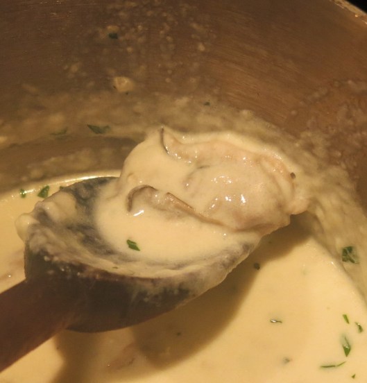 Oyster Stew with Spinach and Tarragon