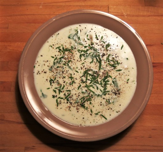 Oyster Stew with Spinach and Tarragon