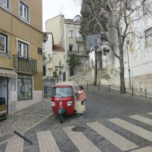Tuk Tuk on a Lisbon Street