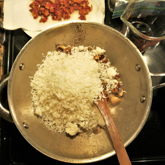 Bacon-Fried Rice with Clementine Bits