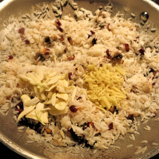 Bacon-Fried Rice with Clementine Bits