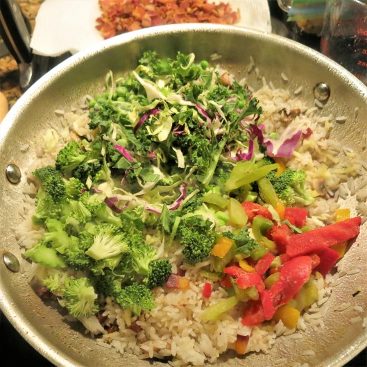 Bacon-Fried Rice with Clementine Bits