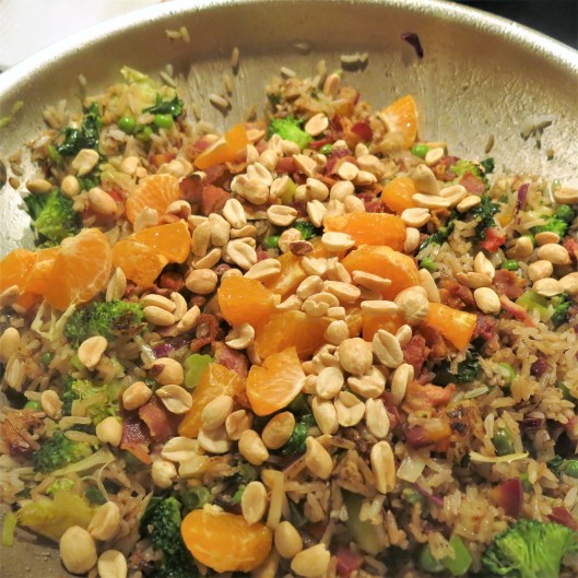 Bacon-Fried Rice with Clementine Bits