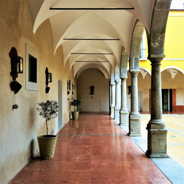 Hallway Along the Courtyard in the Convento da Graça Pousada in Tavira - Algarve