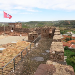 Silves Castle with the Silves Flag - Algarve