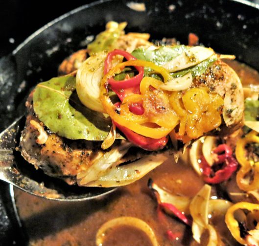 Chicken with Peppers and Onions, Portuguese-Style