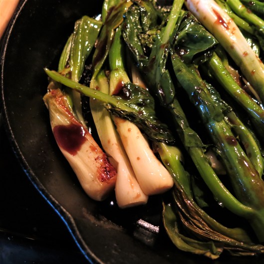 Hoisin-Sauced, Roasted Gai Lan and Spring Onions