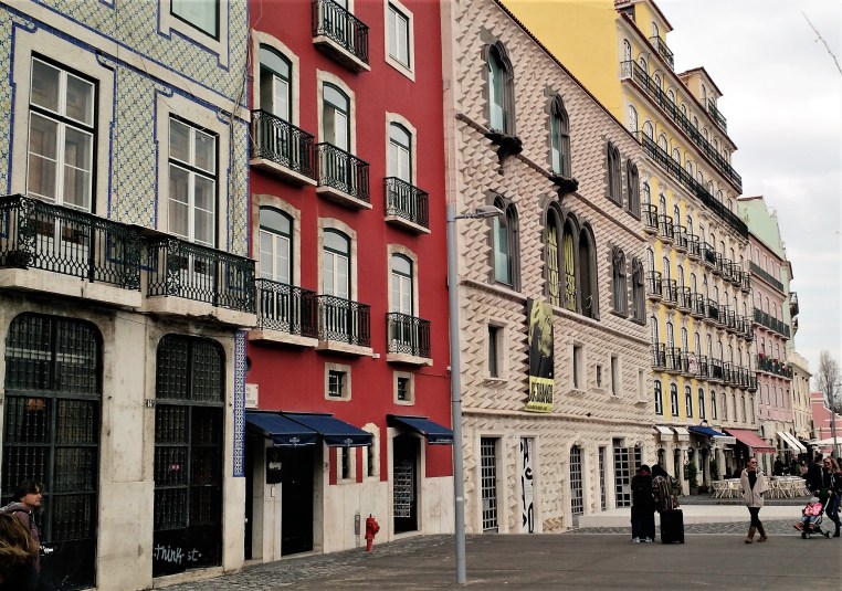 Street with Casa do Bicos - Alfama