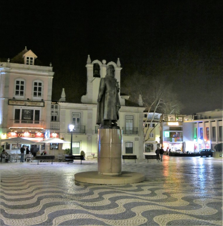 Statue on the Square Near the Harbor - Cascais - Portugal