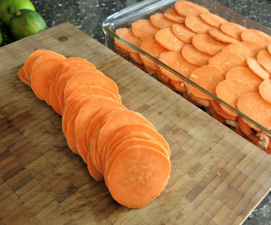 Savory Layered Sweet Potatoes