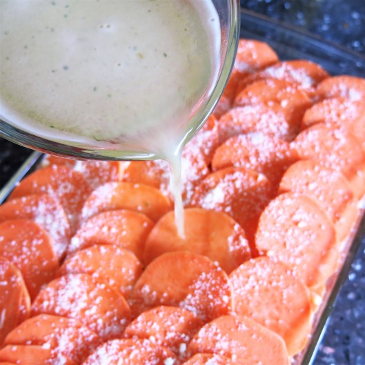 Savory Layered Sweet Potatoes