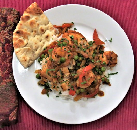 Fish & Shrimp in Tomato Curry Sauce