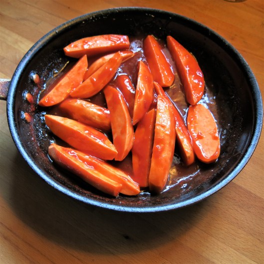 Guava Glazed Sweet Potato Wedges with Walnuts