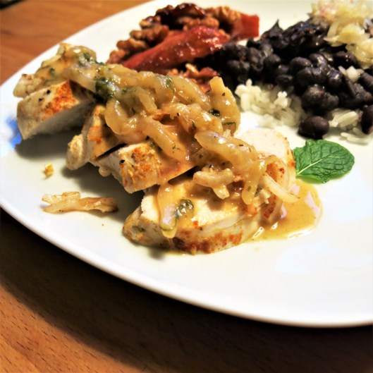 Baked Chicken Breasts with Mojito Sauce