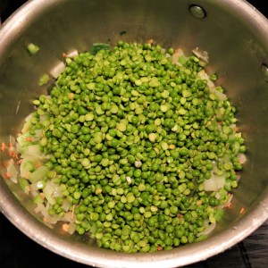 Split Pea Soup with Carrots, Mushrooms and Parsnips