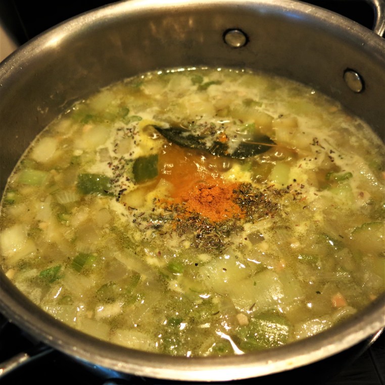 Split Pea Soup with Carrots, Mushrooms and Parsnips