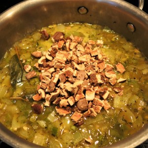 Split Pea Soup with Carrots, Mushrooms and Parsnips