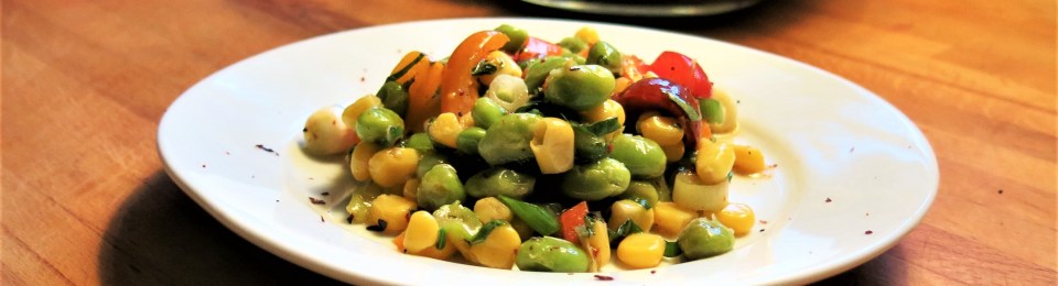 Edamame, Corn, and Tomato Salad with Herbs
