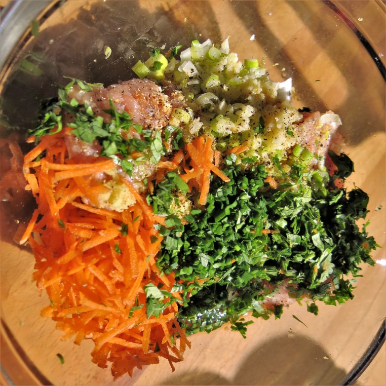 Chicken Burgers with Scallions, Ginger and Thai Flavors