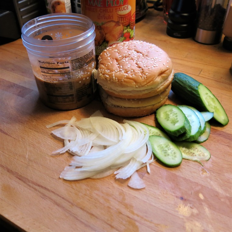 Chicken Burgers with Scallions, Ginger and Thai Flavors
